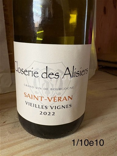 Bourgogne Saint-Véran Closerie des Alisiers Vieilles Vignes 2022