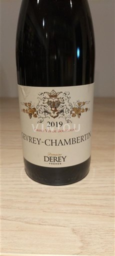 Vin Rouge sec Derey Frères 2019 France Bourgogne Gevrey-chambertin AOC
