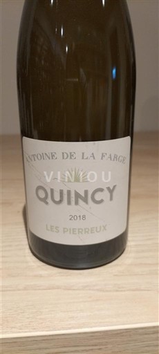 Thung lũng sông Loire Quincy Antoine de la Farge Les Pierreux 2018