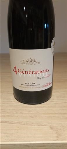 Rhônetal Ventoux Coulet rouge 4 Générations 2018
