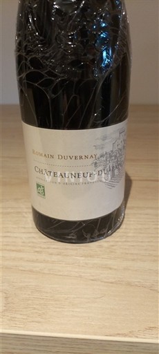 Vin Rouge sec Romain Duvernay 2019 France Vallée du Rhône Châteauneuf-du-pape AOC bio