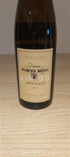 Alsace Gewurztraminer Domaine Marcel Deiss 2017