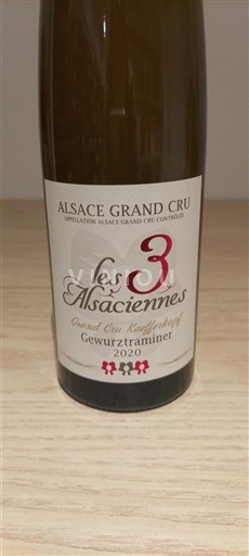 Alsace Gewurztraminer Grand Cru Les 3 Alsaciennes Kaefferkopf 2020