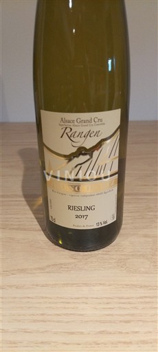 Alsazia Riesling Grand Cru Bruno Hertz Rangen 2017