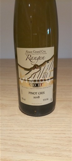 Alsazia Pinot grigio Grand Cru Bruno Hertz Rangen 2018