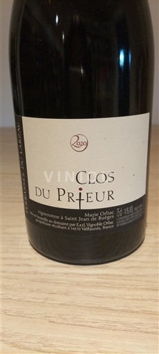 Languedoque Terrasses du Larzac Domaine Orliac Clos du Prieur 2020