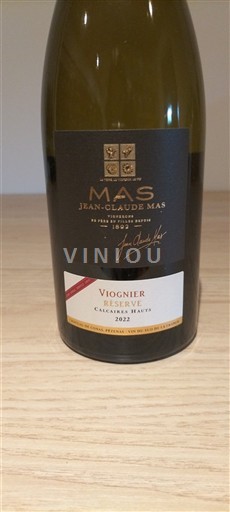Languedoc-Roussillon Pays d'Oc Jean-Claude Mas Viognier Réserve 2022