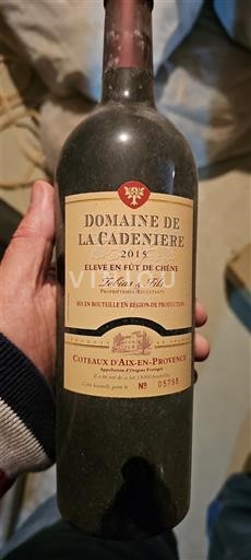 Provence Coteaux de Aix-en-Provence Domaine La Cadenière 2015