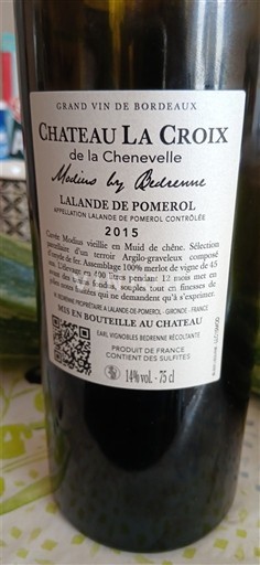 Bordeaux Lalande-de-Pomerol Château La Croix de la Chenevelle 2015