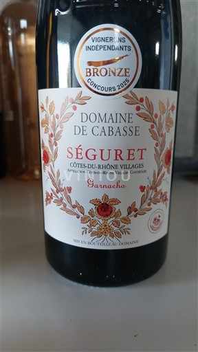 Rona dolina Ni doloceno Domaine Cabasse Séguret 2024