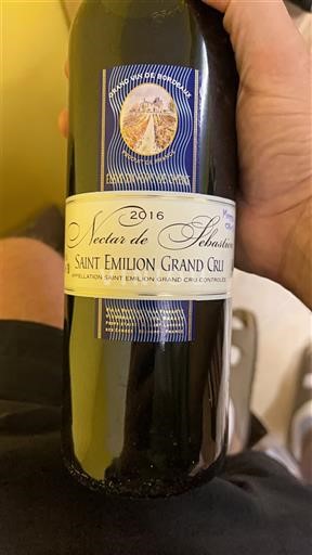 Bordeaux Saint-Émilion Grand Cru Grand Cru Domaine Grange Neuve Nectar de Sébastien 2016
