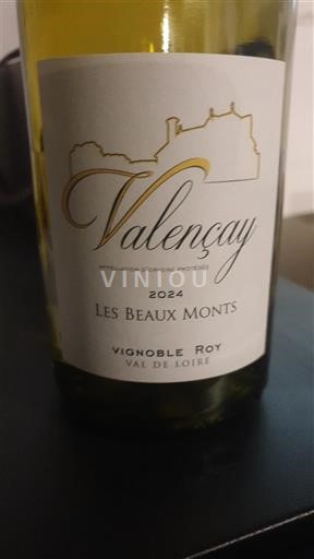 Vin Blanc sec Les Beaux Monts Vignoble Roy 2024 France Vallée de la Loire Valençay AOC