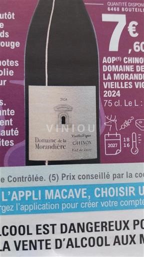Loirevallei Chinon Domaine La Morandière Vieilles Vignes 2024