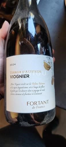 Languedoc ja Roussillon Pays d'Oc Fortant de France Terroir d'Altitude Viognier 2024