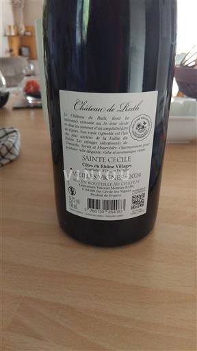 Thung lũng Rhône Côtes-du-rhône-villages Château Ruth Sainte Cécile Vieilles Vignes 2024