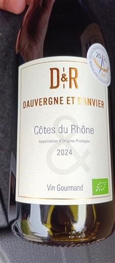 Rhônen laakso Côtes-du-rhône Dauvergne et Ranvier Vin Gourmand 2024