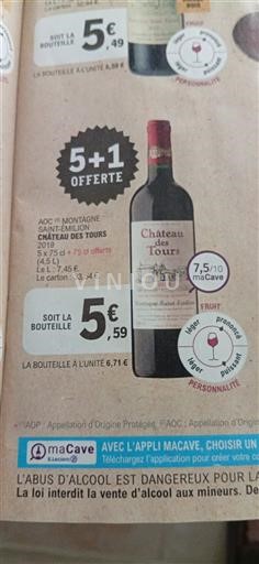 Bordeaux Montagne-saint-émilion Château Des Tours 2019