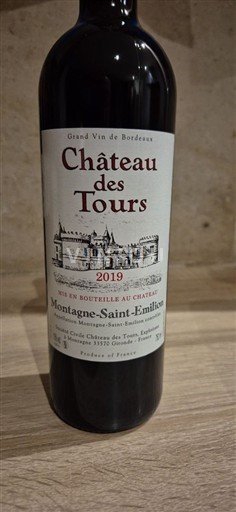 Bordeaux Montagne Saint-Émilion Château Des Tours 2019