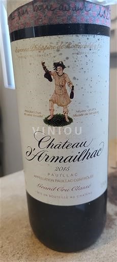 Bordeaux Pauillac Château Armailhac 2015