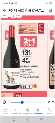 Beaujolais Beaujolais Villages Le Grivoisier 2023