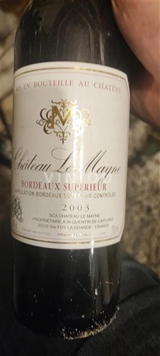 Bordeaux Bordeaux Supérieur Château Le Mayne 2003