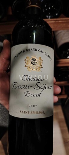 Bordeaux Saint-Émilion Premier Grand Cru Classé Château Beau-Séjour Bécot 2007