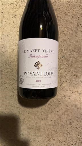 Languedoque Pic-saint-loup Le Mazet Irène Intemporelle 2024