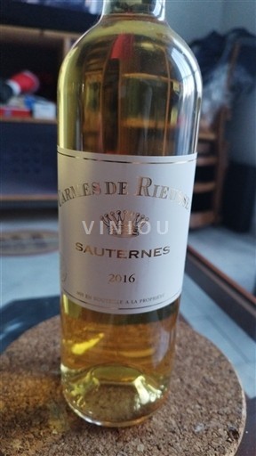 Bordeaux Sauternes Rieussec Carmes de Rieussec 2016
