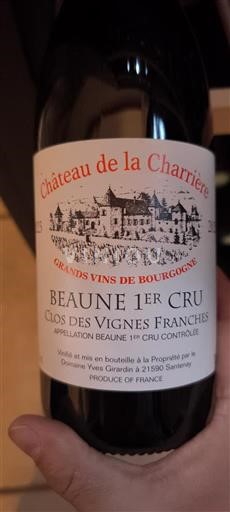 Burgundi Määrittelemätön Premier Cru Château La Charrière Clos des Vignes Franches 2023