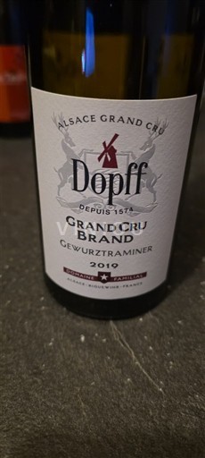 Alsace Không được chỉ định Grand Cru Dopff Grand Cru Brand Gewurztraminer 2019