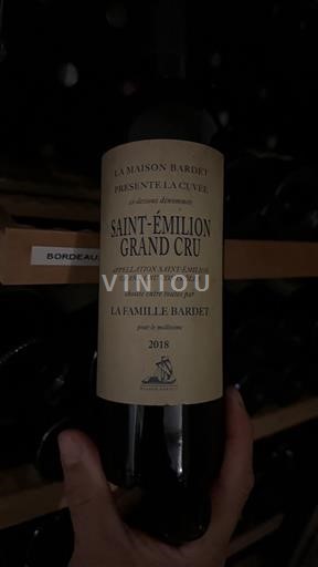 Bordeaux Saint-Émilion Grand Cru Grand Cru La Maison Bardet 2018