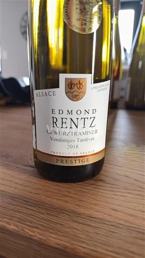 Alsacia Vendanges Tardives Edmond Rentz Prestige 2018