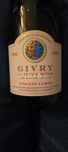 Borgonha Givry Vincent Lumpp La Petite Berge 2005