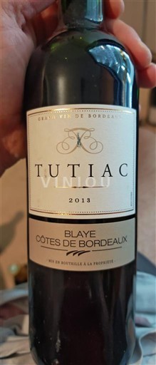 Bordeaux Blaye-Côtes-de-Bordeaux Tutiac 2013