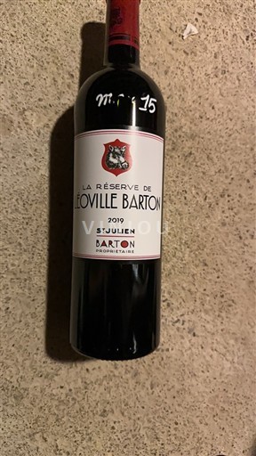 Bordeaux Saint-Julien Léoville Barton La Réserve de Léoville Barton 2019