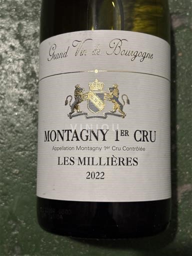 Bourgondië Montagny Premier Cru Les Millières 2022