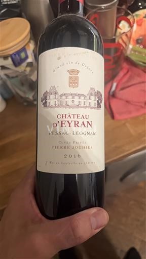Bordeaux Pessac-Léognan Château Eyran Privée Pierre Jouhier 2016