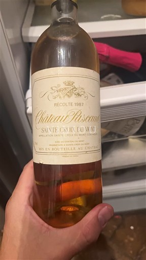 Bordeaux Sainte-Croix-Du-Mont Château L'Ascaut 1987
