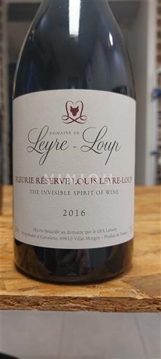 Beaujolais Fleurie Domaine Leyre-Loup Fleurie Réserve Louis Leyre-Loup 2016