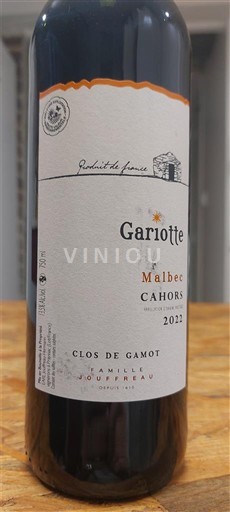 Sydväst Cahors Clos de Gamot Gariotte 2022