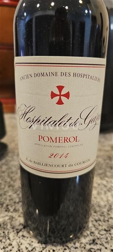 Bordeaux Pomerol Hospitalet de Gazin 2014