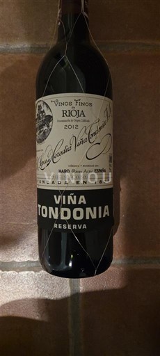 La Rioja Rioja R. Lopez de Heredia Vina Tondonia Reserva 2012