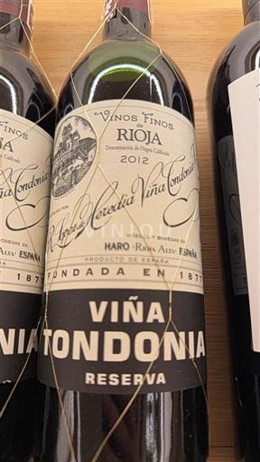 La Rioja Rioja R. Lopez de Heredia Vina Tondonia Reserva 2012