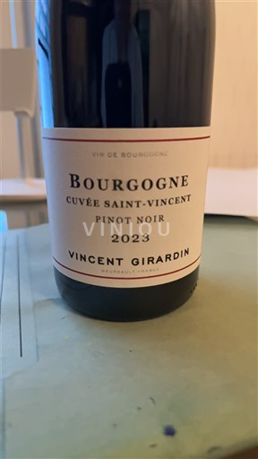 Burgundi Bourgogne Vincent Girardin Saint-Vincent 2023