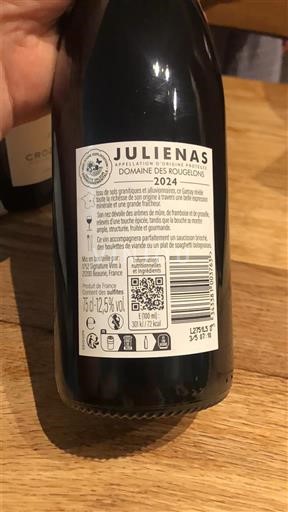Beaujolais Juliénas Domaine Des Rougeolons 2024