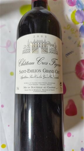Bordeaux Saint-Émilion Grand Cru Château Cros Figeac 2003