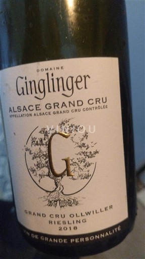 Alsace Không được chỉ định Grand Cru Domaine Ginglinger Grand Cru Ollwiller 2018