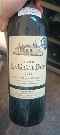 Bordeaux Saint-Émilion Grand Cru Château La Grâce Dieu 2014