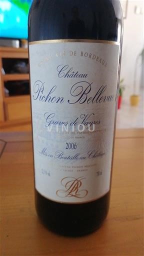 Bordeaux Graves-de-vayres Château Pichon Bellevue Graves de Vayres 2006
