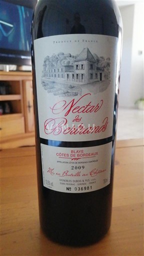 Bordeaux Blaye-Côtes-de-Bordeaux Bertrand Nectar des Bertrand 2009